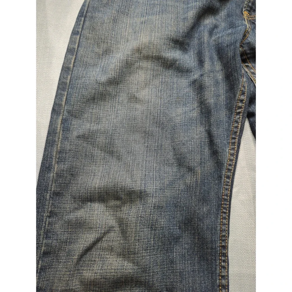 Levi's 505 Faded Jeans Mens 34x34 Straight Bootcut Y2K Grunge Cowboy Denim